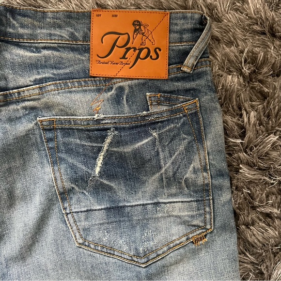 Prps Alaia - Le Sabre Stretch Denim Blue Men's Jeans - Picture 8 of 15